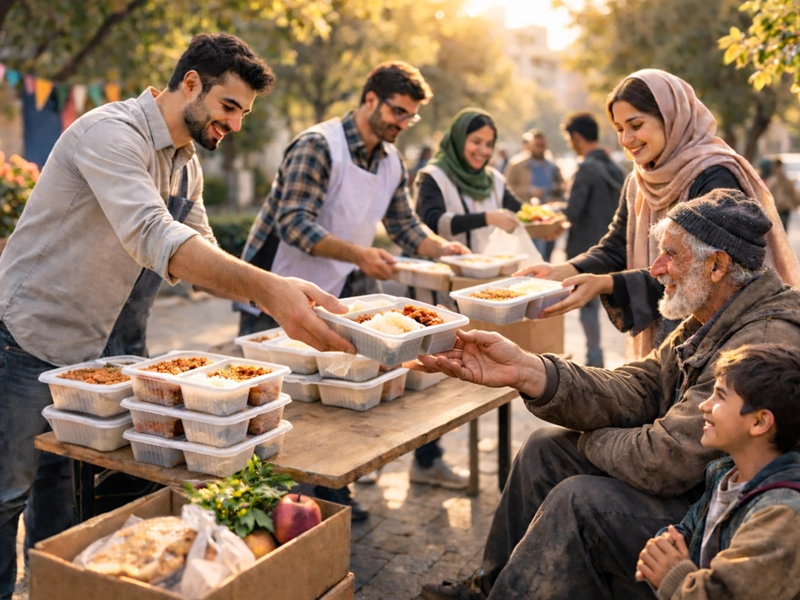 نقش غذای نذری در ایجاد همدلی و کمک به نیازمندان